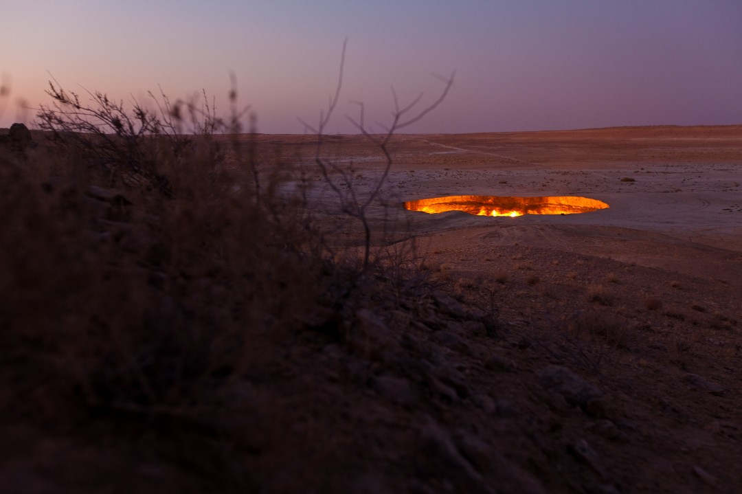 Burning crater - Kara Kum Desert, Turkmenistan