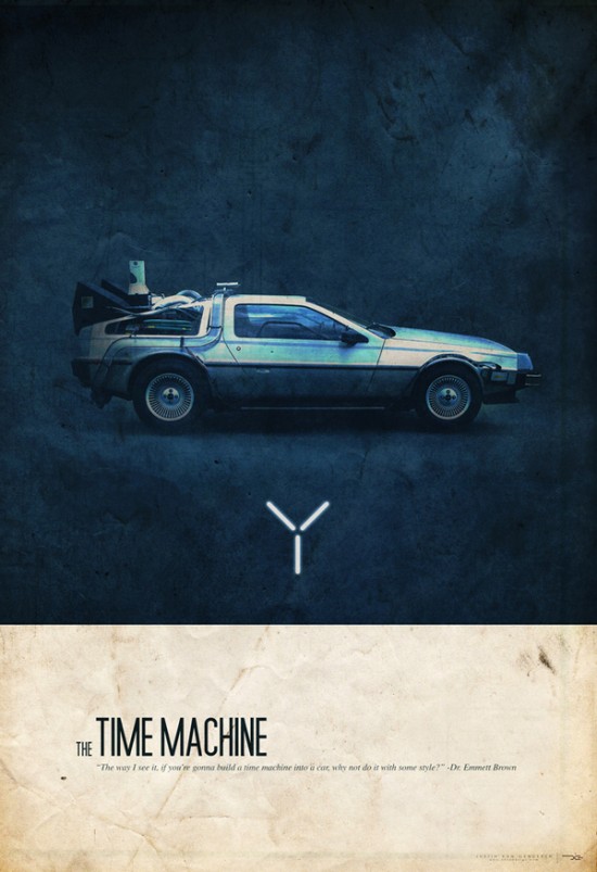 retour vers le futur poster dolorean Poster pour Retour Vers le Futur