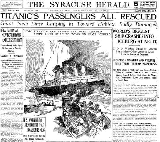 titanic journaux presse newspaper couverture fail 02 Le 15 Avril 1912 la presse annonce la catastrophe du Titanic  histoire featured 