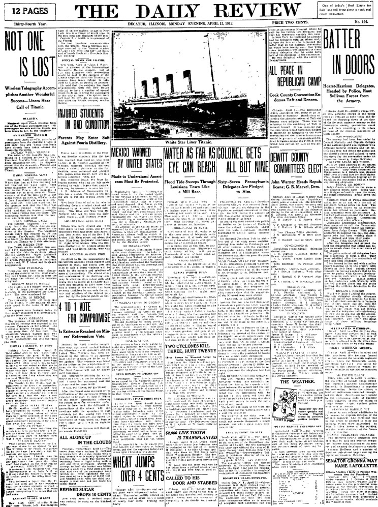 The 15 April 1912 the press announced the Titanic disaster Titanic newspapers newspaper news coverage fail 03 titanic journaux presse newspaper couverture fail 03 Le 15 Avril 1912 la presse annonce la catastrophe du Titanic histoire featured