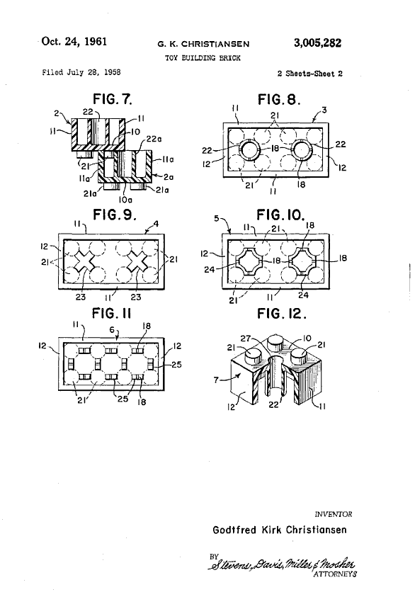 brevet patent jeu jouet toy lego 1 Les premiers brevets de jouets devenus célèbres  technologie histoire featured 