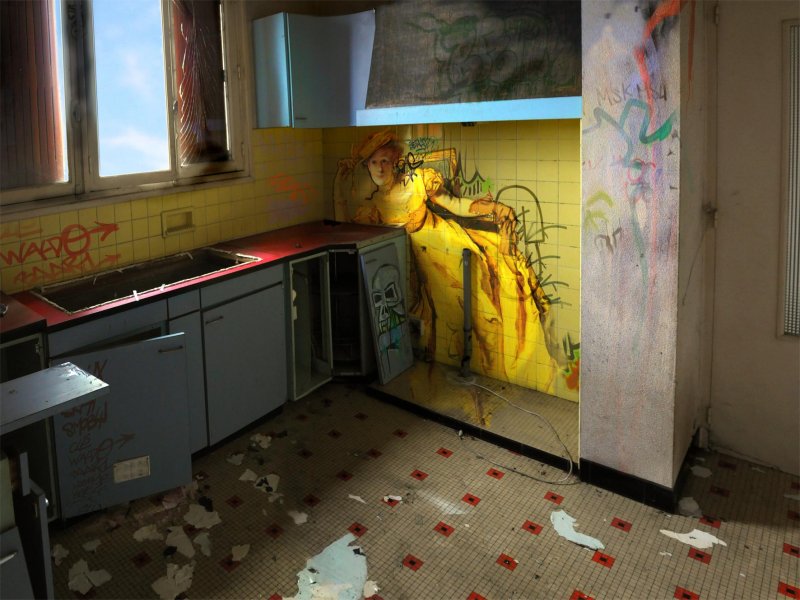 peinture classique grafiti lieu squat abandonne 03 Peintures classiques intégrées dans des lieux abandonnés 