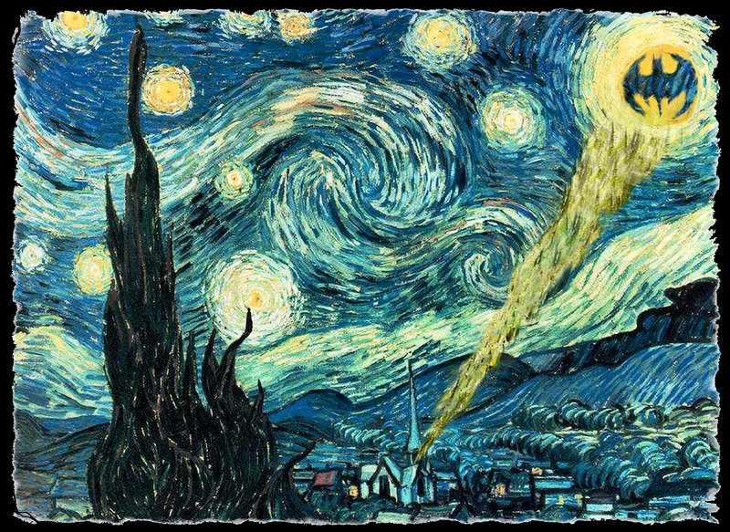 Batman van gogh Van Gogh, les parodies et les geeks