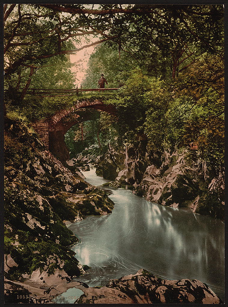 Pays de Galles photo ancienne 1880 couleur 40 Photos anciennes colorisées du Pays de Galles en 1880  photo histoire 