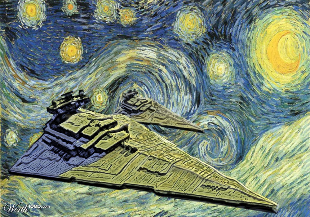 van gogh vaisseau star wars Van Gogh, les parodies et les geeks