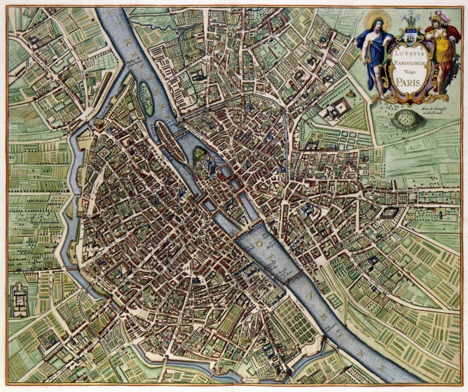 22 Plan de Paris en 1657 668x560 Lhistoire de Paris par ses plans