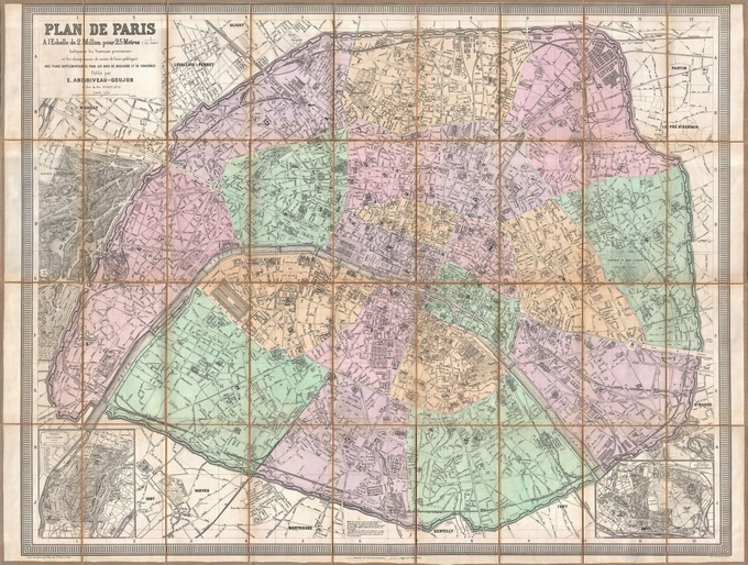 680px 47 plan de paris en 1878 par eugene andriveau goujon Lhistoire de Paris par ses plans