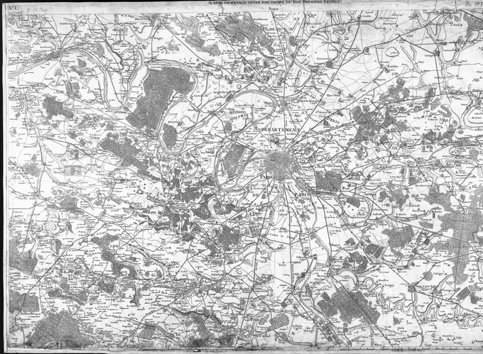 680px 58 Carte de Cassini Paris BNF077115051 Lhistoire de Paris par ses plans