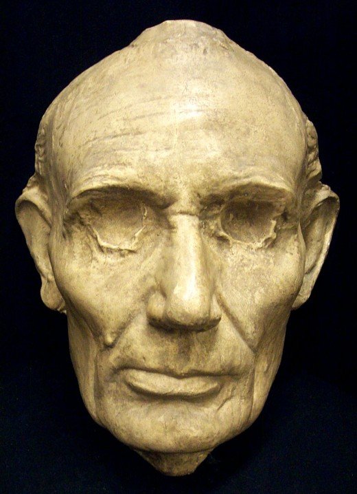 L Abraham Lincoln Masques mortuaires de personnages historiques  histoire divers 