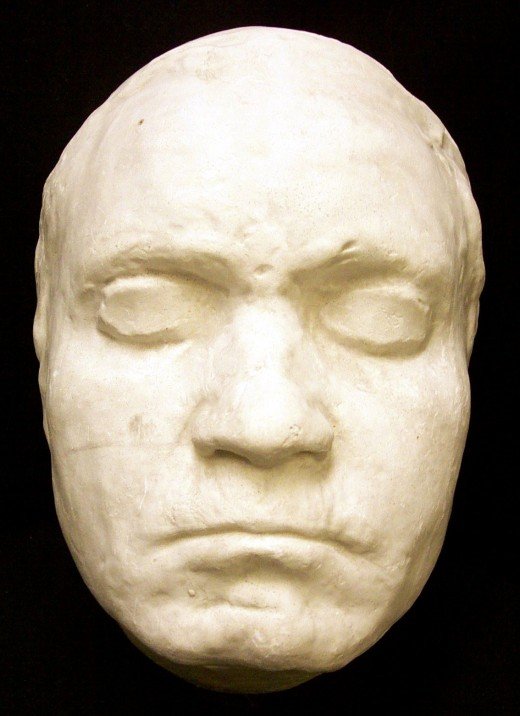 L Ludwig van Beethoven Masques mortuaires de personnages historiques  histoire divers 