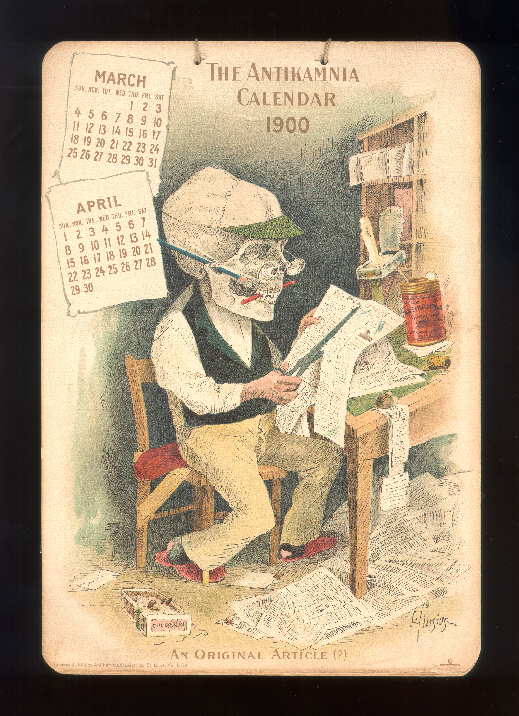 calendrier medicament 08 Calendrier dune entreprise pharmaceutique en 1899/1900  histoire design bonus 