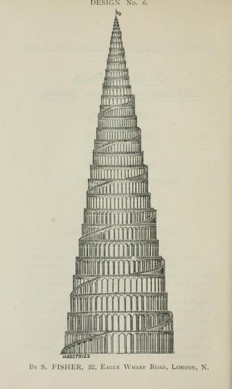 tour eiffel londres 07 335x560 Les plans de Londres en 1890 pour rivaliser avec la Tour Eiffel
