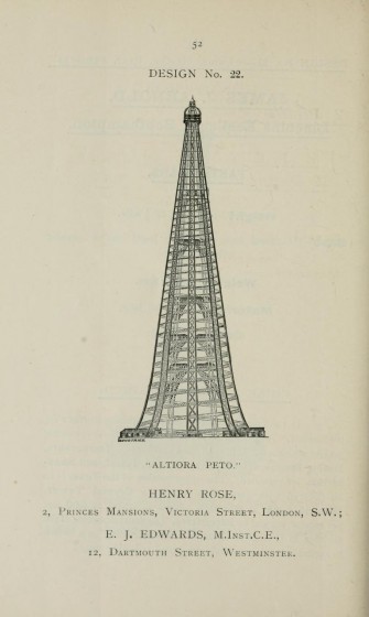 tour eiffel londres 17 335x560 Les plans de Londres en 1890 pour rivaliser avec la Tour Eiffel