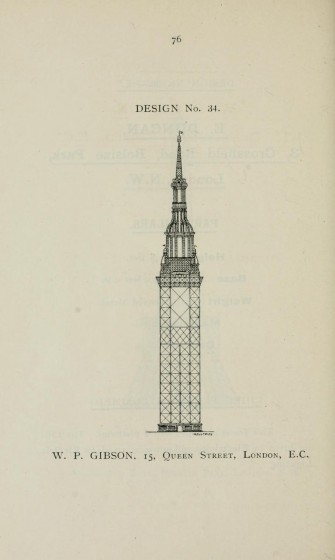tour eiffel londres 20 335x560 Les plans de Londres en 1890 pour rivaliser avec la Tour Eiffel
