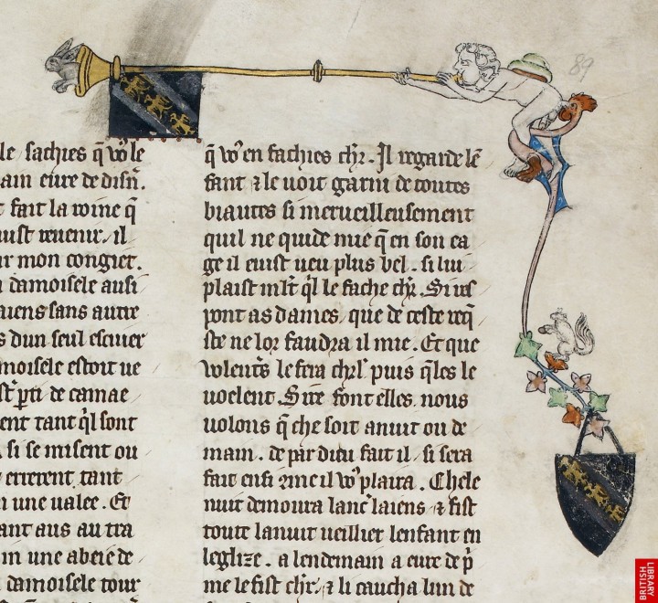 marginalia enluminure etrange moyen age 08 720x660 Des enluminures étranges au Moyen Age  peinture 2 histoire featured design bonus art 