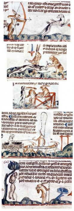 marginalia enluminure etrange moyen age 23 247x700 Des enluminures étranges au Moyen Age  peinture 2 histoire featured design bonus art 