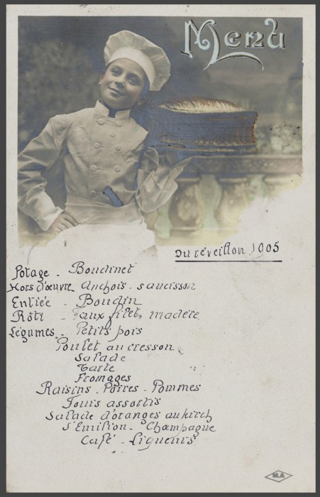 The story of Christmas menus Meals 1905 451x700 Repas Noel 1905 451x700 Lhistoire des menus liens histoire divers bonus