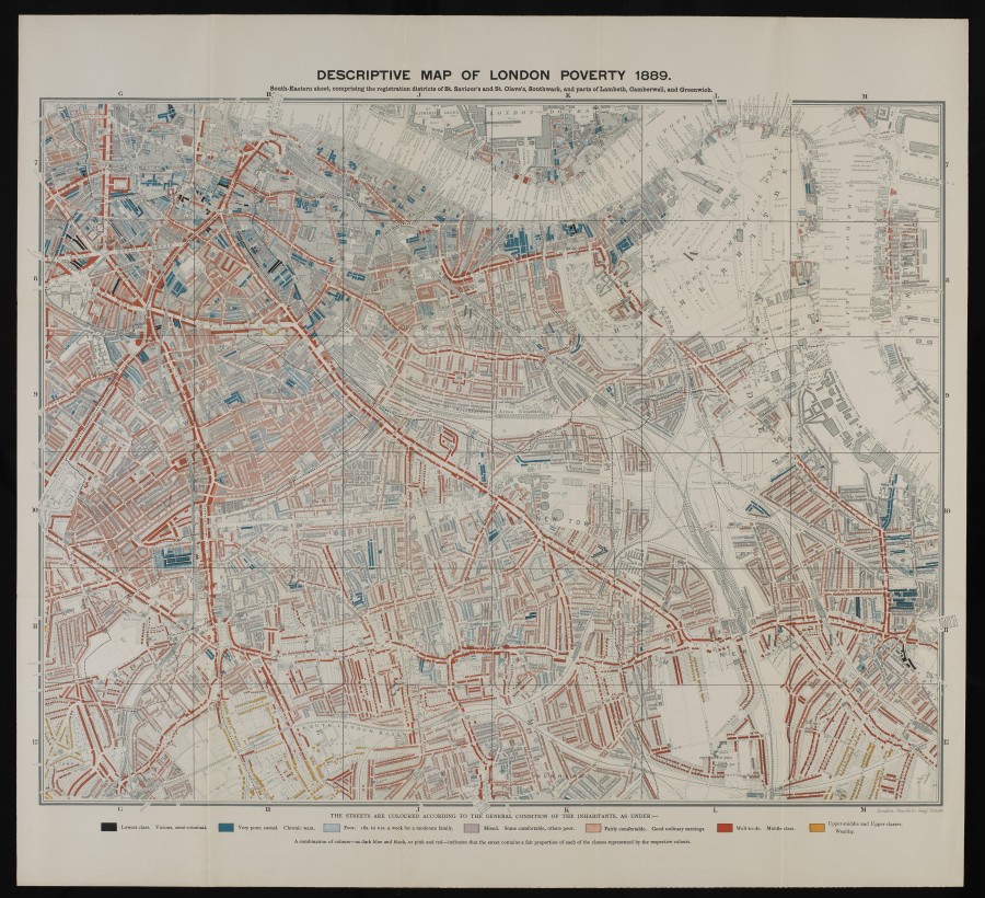 L0074437 Descriptive map of London poverty, 1889