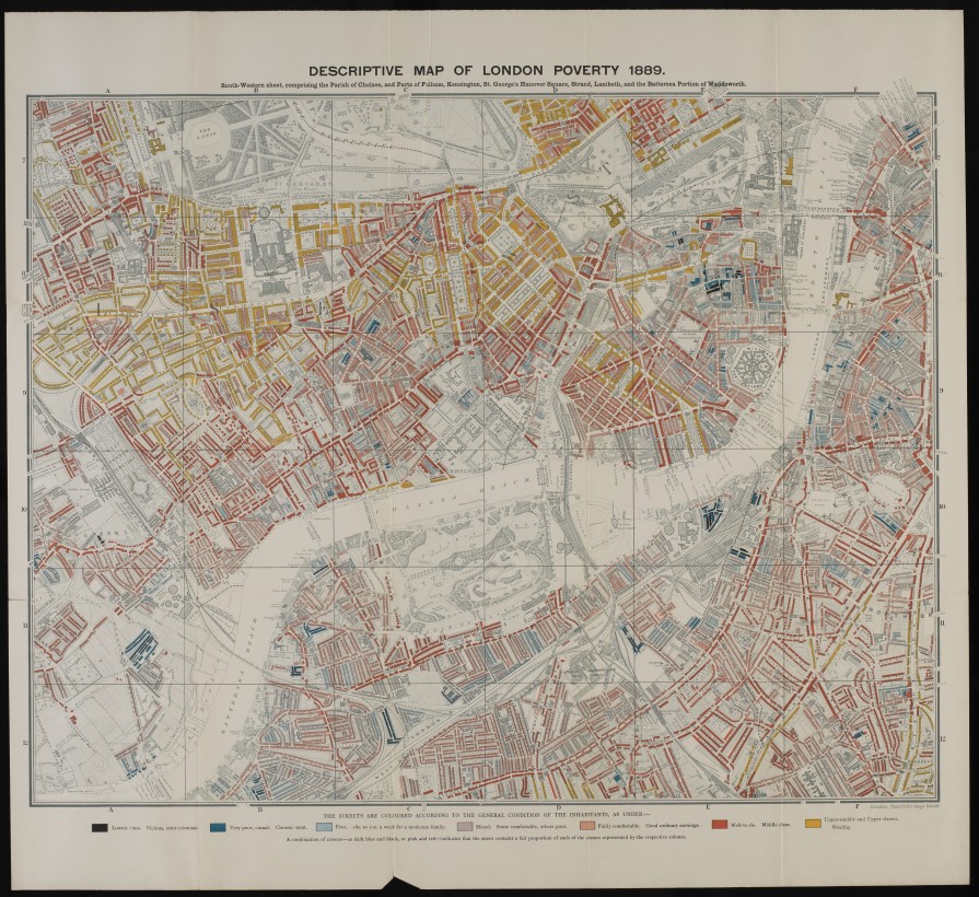 L0074438 Descriptive map of London poverty, 1889