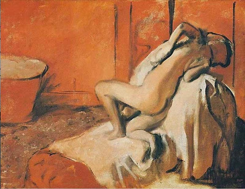 Après le bain, femme s'essuyant - 1884
