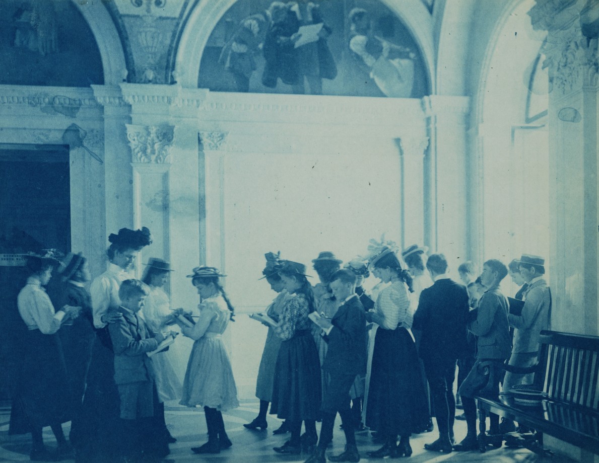 Une sortie scolaire à la Librairie du Congrès - 1899