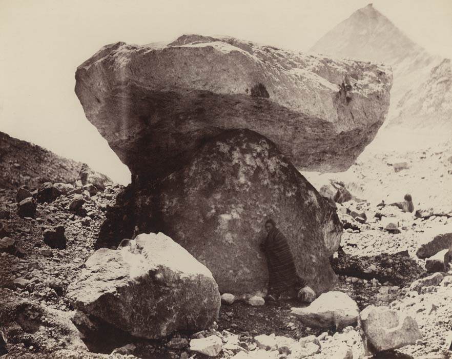 Un rocher sur un piédestal de glace, Tibet - 1864 - Philip Henry Egerton