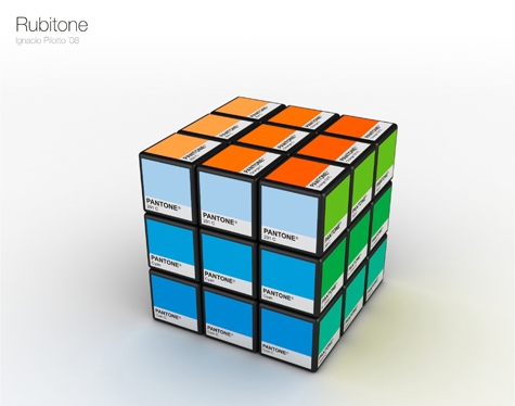 Rubicks Cube aux couleurs Pantone