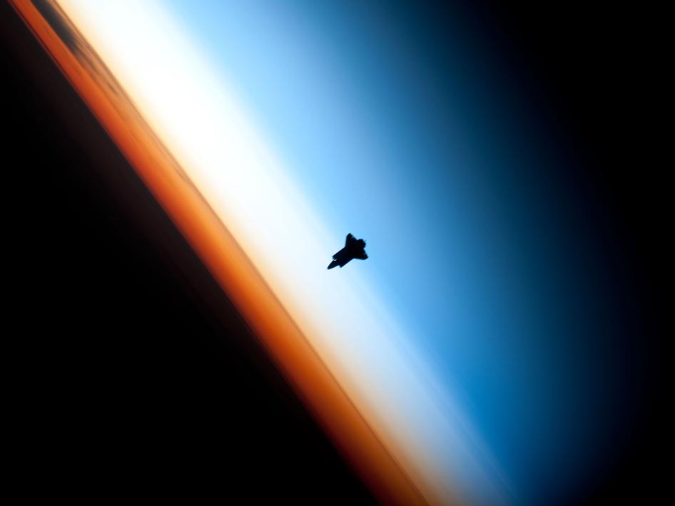 La navette spatiale et l’horizon