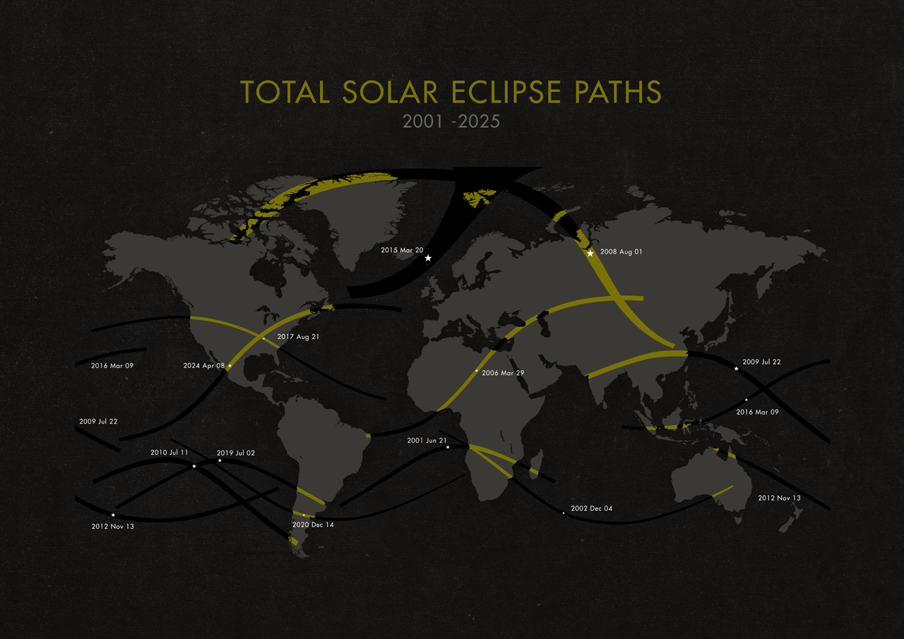 Où voir des éclipses solaires totales d’ici à 2025