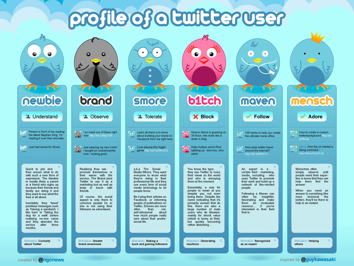 Profil des utilisateurs de Twitter