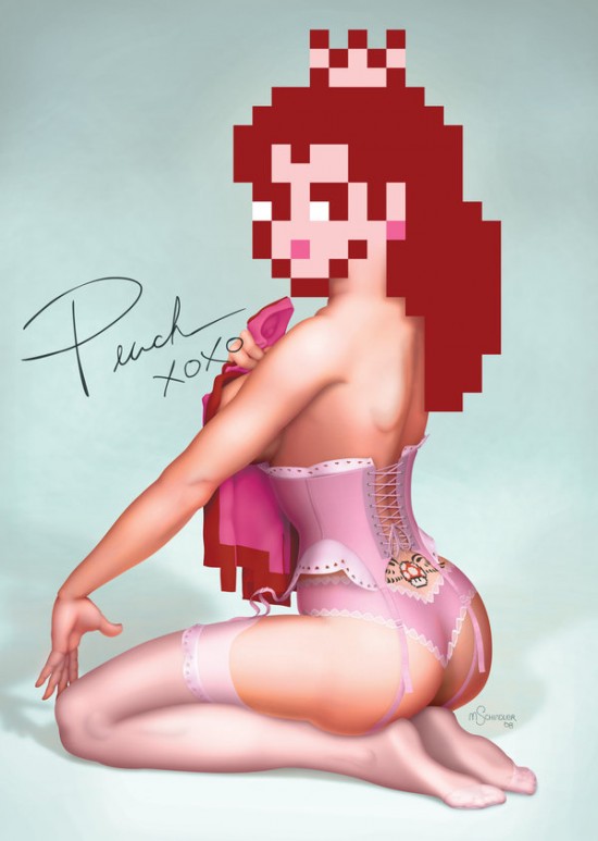 Peach, la princesse de Mario, est une pinup sexy