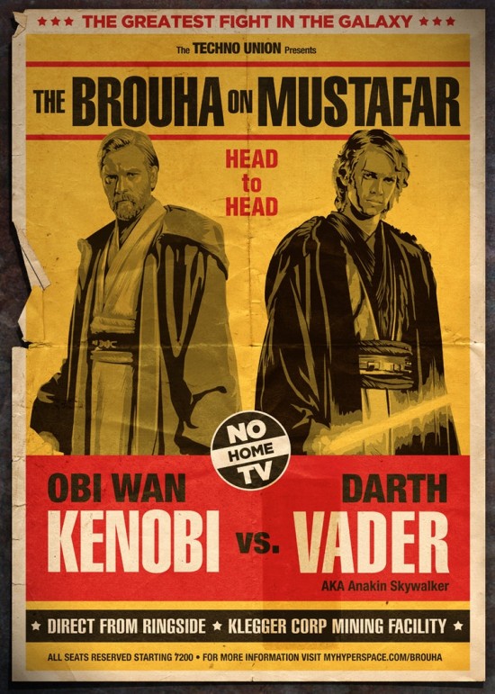 Affiches de combats de catch Star Wars