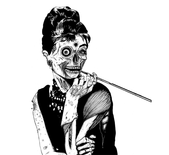 Audrey Hepburn Zombie