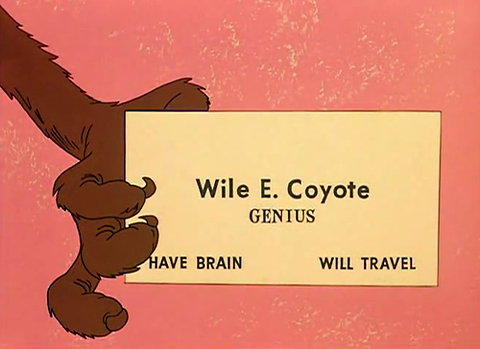 Carte de visite de Wile E. Coyote