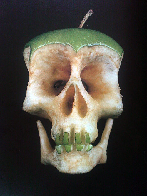 Des crânes en fruits