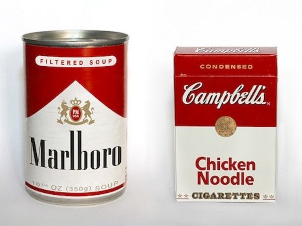 Soupe Marlboro et cigarettes Campbells