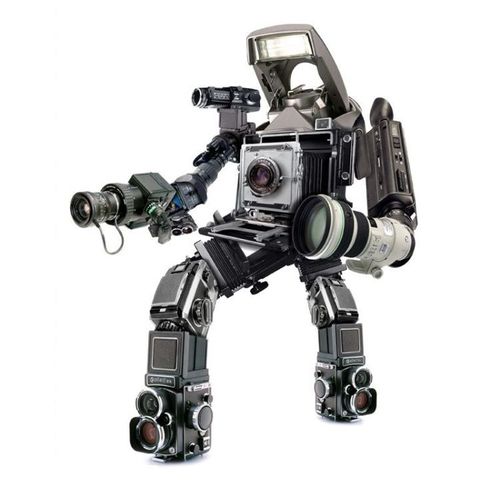 Un robot avec des appareils photos