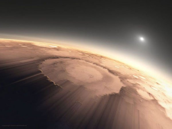 Simulations de levers de soleil sur Mars