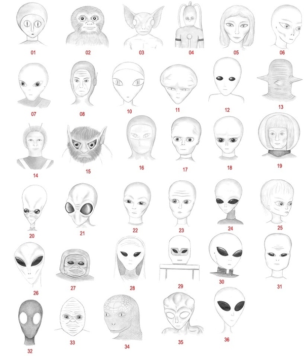 36 types d’extraterrestres
