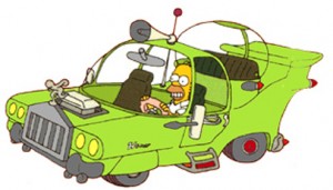 La voiture inventée par Homer