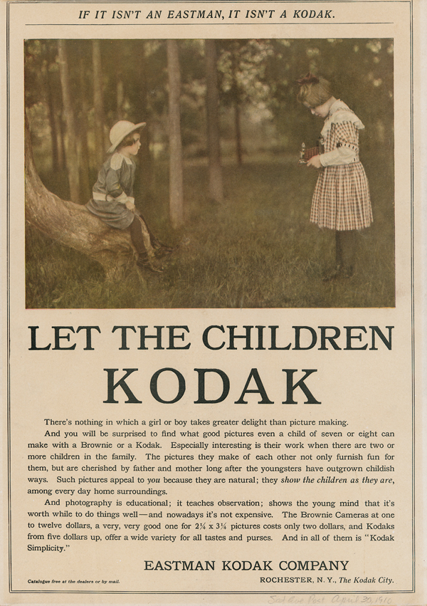 Publicité pour Kodak en 1910