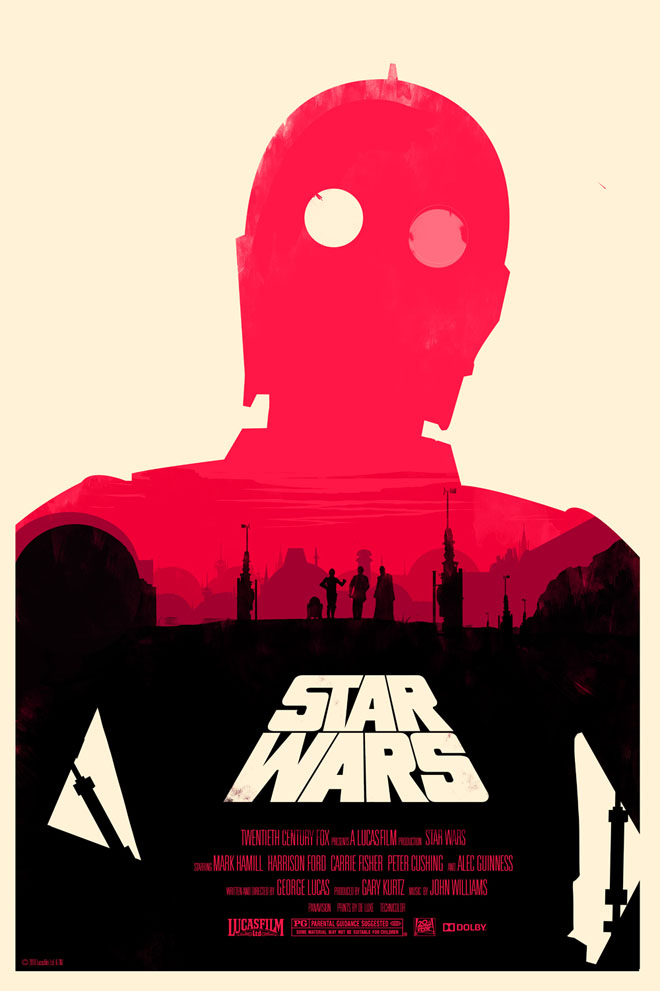 Des posters de la trilogie Star Wars par Olly Moss