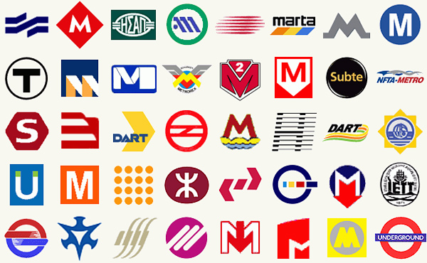 Les logos des métros du monde