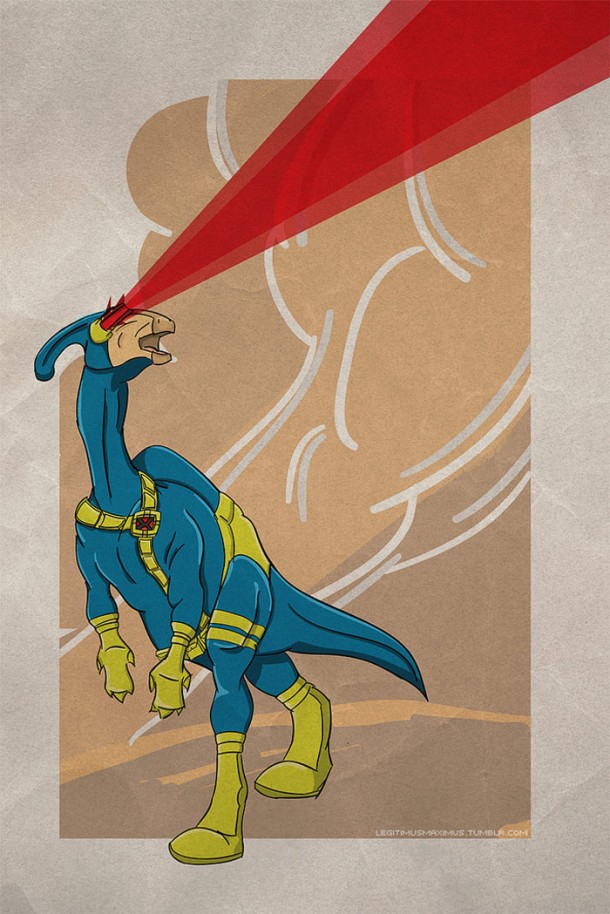 Superhéros en dinosaures