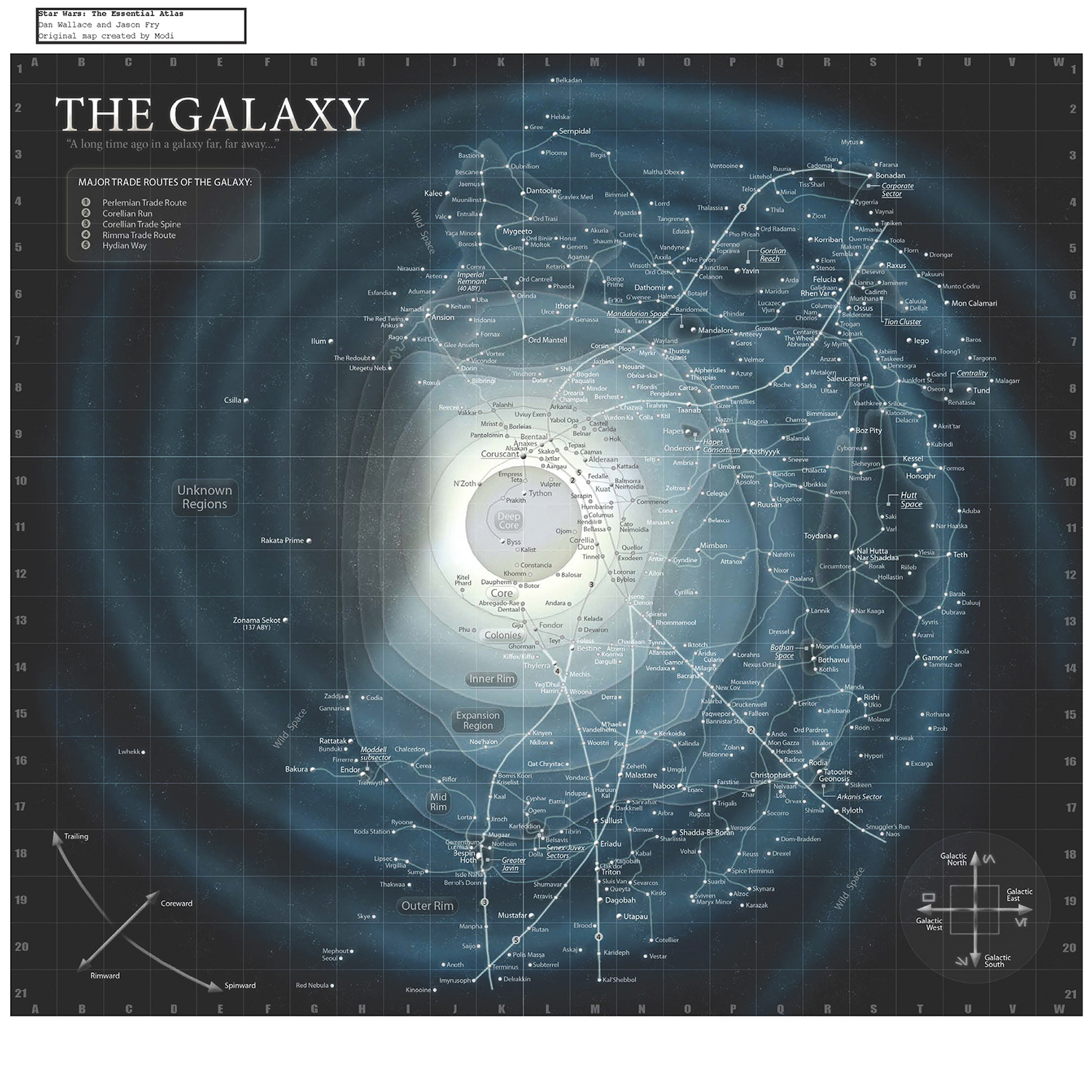 Carte de la galaxie de Star Wars