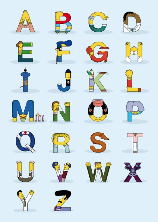 Alphabet Simpsons