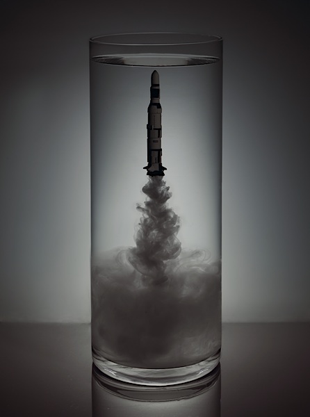 L&rsquo;espace dans un verre d&rsquo;eau