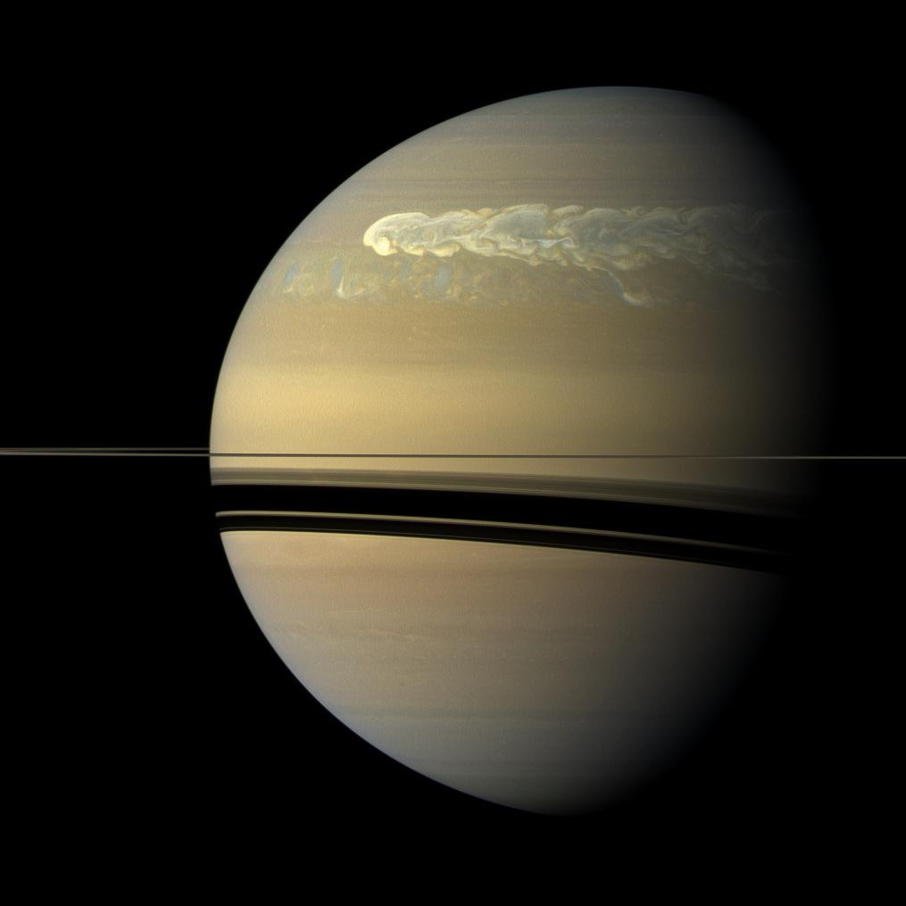 Une tempête autour de Saturne