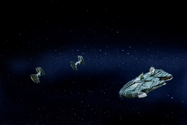 Star Wars et Star Trek Origami en Dollars