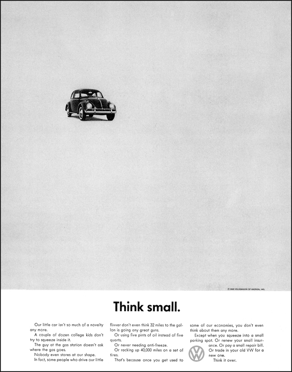 Vieilles publicités pour la Coccinelle de Volkswagen